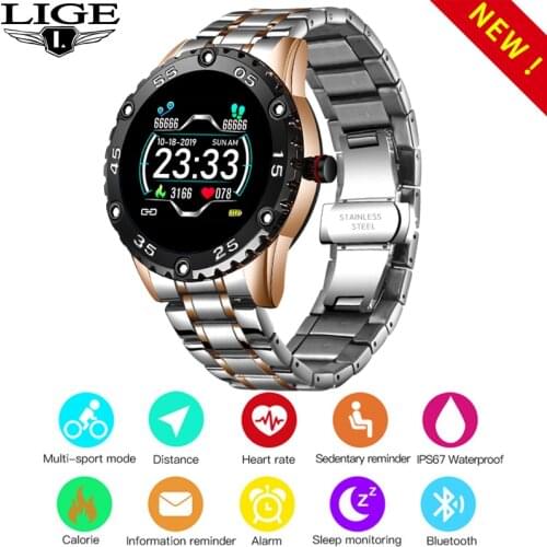 LIGE New Smart Watch Men And women Sports Watch Blood Pressure Sleep monitoring Fitness Tracker Pedometer Waterproof Smartwatch