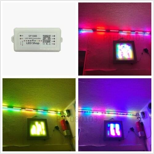 SP108E SPI WIFI Bluetooth pixel IC Music Controller by smart phone APP For WS2812B WS2813 SK6812RGBW Strip DC5-12V