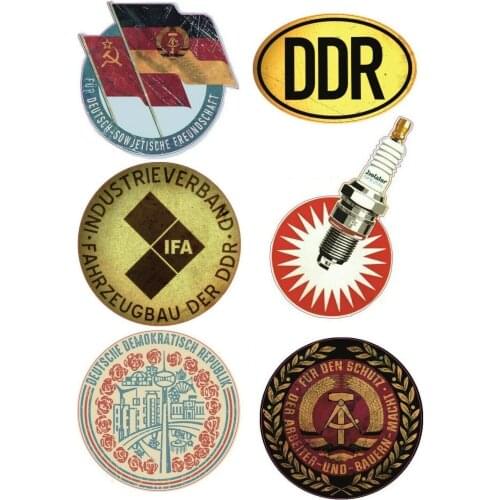 DDR Aufkleber Vintage Set Ossi IFA Oldtimer VEB Minol Simson Trabant Lada #767 sticker