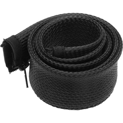 1M Black/White/Gray Tight PET Expandable Cable Sleeve Wire Protection 25mm Insulated Zipper Flexible Braid Sleeving 5/10pcs