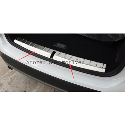 For BMW X1 f48 2016 2017 304 Stainless Rear Bumper Inner Sill Plate Protector Cover Trim Stickers Car accessories