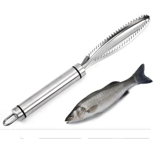 100 Pcs Stainless Fish Scales Scraping Graters Fast Remove Fish Cleaning Peeler Scraper Seafood Tools Kitchen Gadgets Wholesale