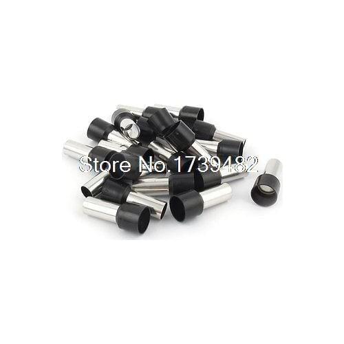 20 Pcs Wire Crimp Cord End Terminal Insulated Ferrule Black E25-16 4AWG 25mm2