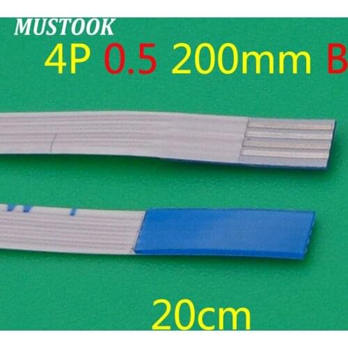 30x New FFC FPC flat flexible 4pin cable 0.5mm pitch 4 pin reverse Length 200mm Width 2.5mm 4p Ribbon Flex Cable