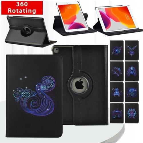 360 Degrees Rotation Print Pattern PU Leather Tablet Case for Apple IPad 2 3 4/ Mini 4/5/IPad 5/6/7/8th Flip Stand Cover Shell