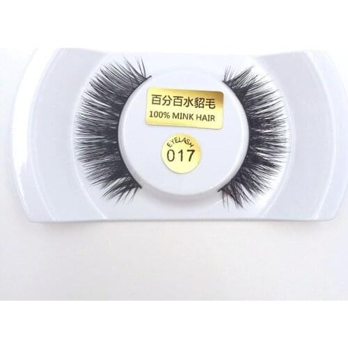 1 Pair False Eyelashes Cross Section Natural Lengthening 100% Mink Hair False Eyelash Makeup Tools