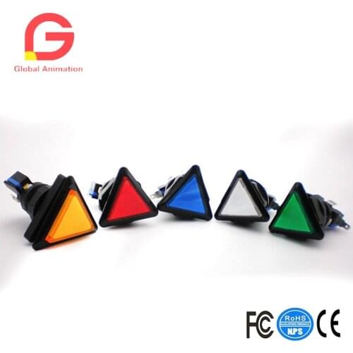 5pcs triangular shape Illuminated push button for arcade game machine