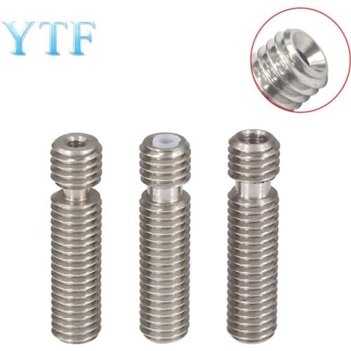 5Pcs/lot 3D Printer MK8 M6*26mm heat break For MK8 1.75mm PTFE Filament