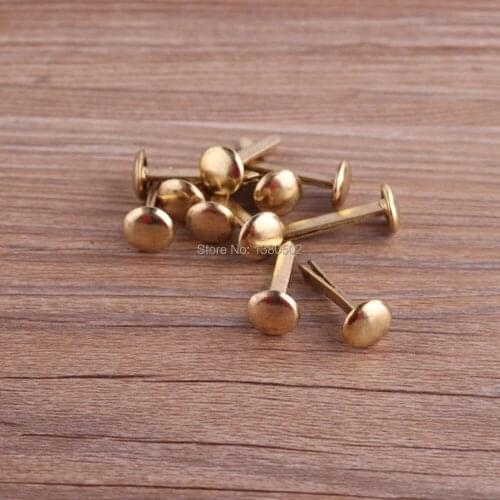 50pcs/lot Round gold color metal Brads Scrapbook Card making Brad pin Scrapbook &paper Craft