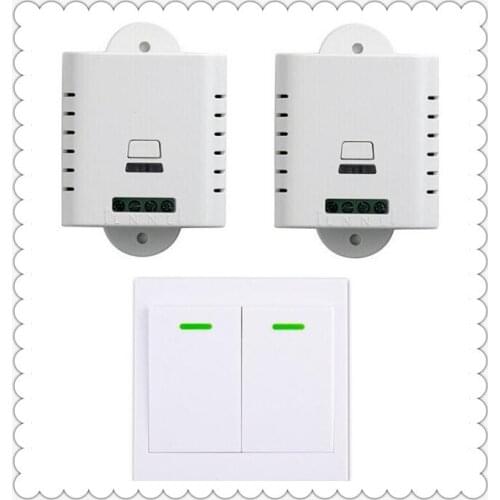 AC 85v 110v 120v 220v 250V 1CH wireless remote control switch 2 receiver +1 transmitter wall transmitter for smart home