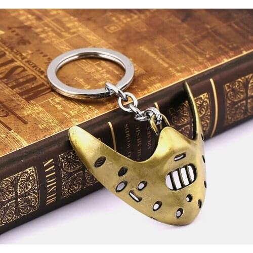 The Silence of the Lambs Keychain Figure Toy Chaveiro Key Ring Porta Porte Clef Llavero Metal mask key holder
