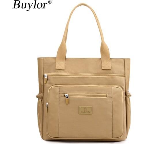 Buylor New Womens Casual Shoulder Bag Female Handbag Large Capacity Tote Bags Lady Nylon Shopping Bag Fashion Messenger Bag
