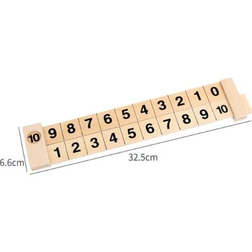 Wooden Math Arithmetic Addition Ruler Kids Children Toys Scientific Gifts