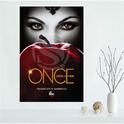 YJW523-L46 Custom once upon a time Canvas Painting Wall Silk Poster cloth print DIY Fabric Poster FF-39