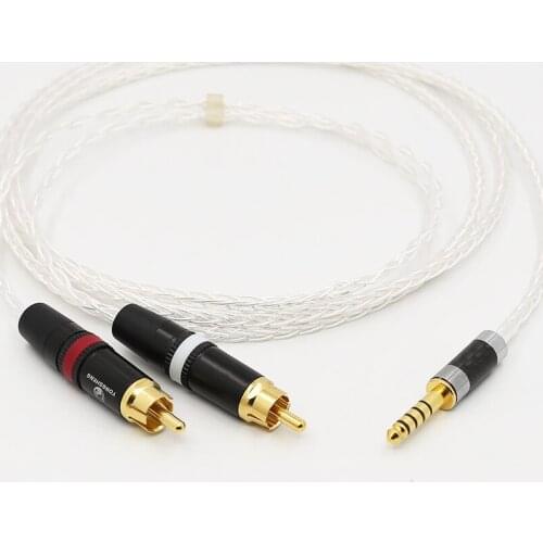 Hifi Audio 4.4mm Gold Plated Jack to 2 RCA Balance Replacement Auido Upgrade Cable Cord Sound Cable