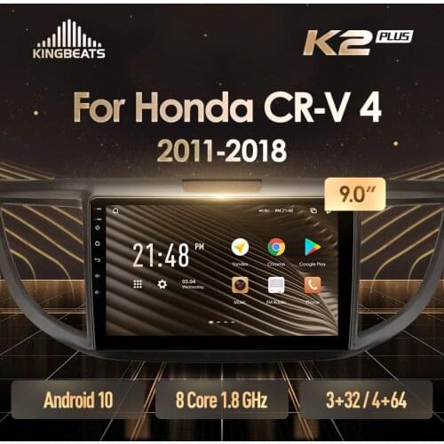 KingBeats Android Octa-Core head unit HU 4G in Dash Car Radio Multimedia Video Player Navigation GPS For Honda CR-V CRV 4 RM RE 2011 - 2018 no dvd 2 din Double Din Android Car Stereo 2din