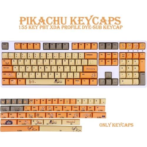 155 Key PBT Keycap XDA Profile DYE-SUB Personalized Japanese keycaps For Cherry MX Switch Mechanical Keyboard 104 108 980 Layout
