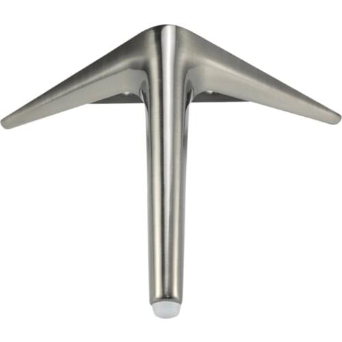 Pack of 4pcs) Stand Furniture Legs satin finish Table Base Cabinet Sofa Bed Feet Riser Accessories Black H =150mm