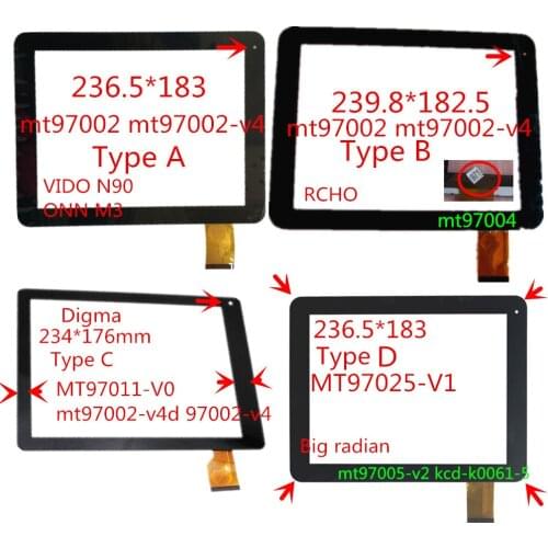 MT97002-V4 v4d v4b MT97002-V2 Capacitive touch screen panel repair replacement spare parts Digitizer External Panel Sensor