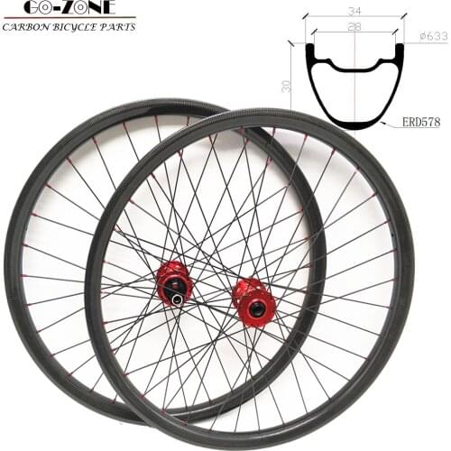Mtb wheels clincher tubeless 29" AM 34mm width 30mm height symmetry carbon mtb wheelset 29 mountain bicycle 29er mtb wheels