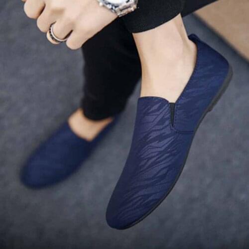 Mens Loafers Casual Driving Shoes Mens Spring And Summer Canvas Shoes Light Breathable Fashion Flat