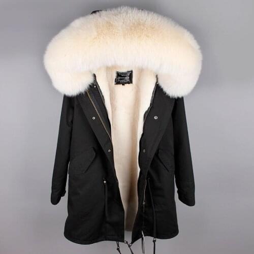 Maomaokong 2020 new Fox fur big collar long coat Faux fur Liner jacket female