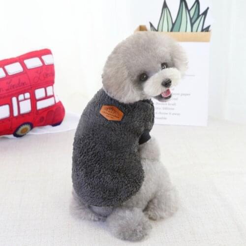 Pet Dog Clothes Winter Pet Puppy Dogs Coat British Style Warm Puppy Velvet Vest Jacket French Bulldog Pullover Dog Clothing