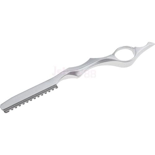 Salon Barber Hairdressing Hair Cutting Thinning Trimming Straight Razor Safety Shaving Shaping Stylist Tools Silver