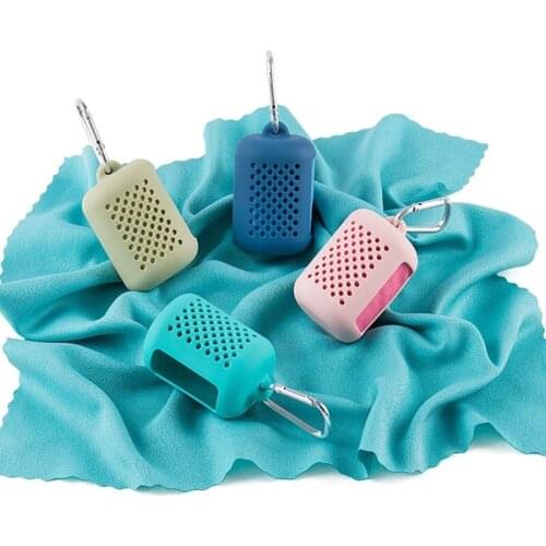 Sports&Travel Towel Soft Fast Dry Microfiber Cooling Towel for Beach Yoga Fitness Bath Camping Gym with Silicone Pouch