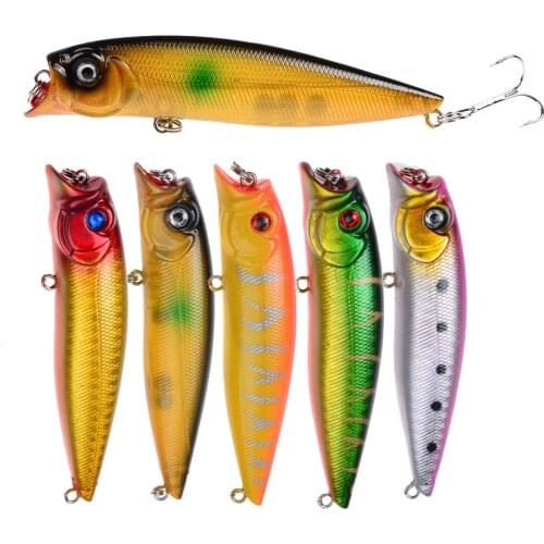 1pcs Popper Fishing Lures 9cm/11g artificial 3D eyes Japan Bait Topwater Crankbait Isca with treble hooks Wobbler fishing Tackle