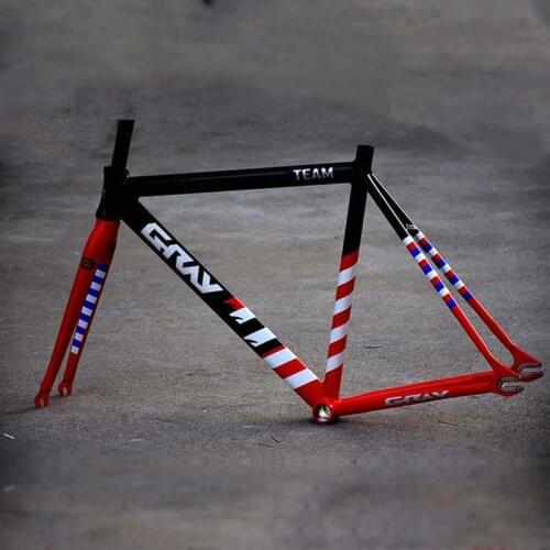 GRAY TEAM 700c 6061-T6 Aluminum Alloy Fixed Gear Frame and Fork Fixie Bike Frame 52cm 55cm High Quality Bicycle Parts Frameset