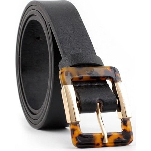 Womens Skinny Leather Belt Solid Color Waist Or Hips Ornament 2.3cm Wide Leopard Waistband Cummerbund Ladies And Girls