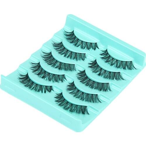 OutTop Eyelashes 5 Pairs/Lot Eye lashes For Makeup Natural Long Crisscross False Eyelashes Fashion Eyelash Extension Dec27