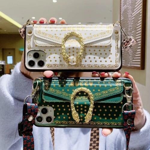 Luxury Magnetic Flip Wallet Case Card Instert Bag iphone11pro Max XR X Xs Xsmax 78plus Cross-Body Coin Purse Mobile Phone Shell