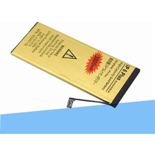 20pcs /lot 3800mAh 0 zero cycle Gold Replacement Li-Polymer Battery For iPhone 6Plus 6 Plus 6+ Accumulator Batteries