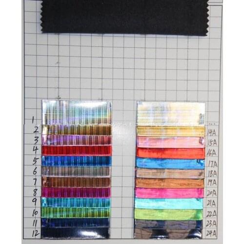 New high-quality luggage bags leather Laser Symphony checkered holographic PU synthetic leather fabric decoration