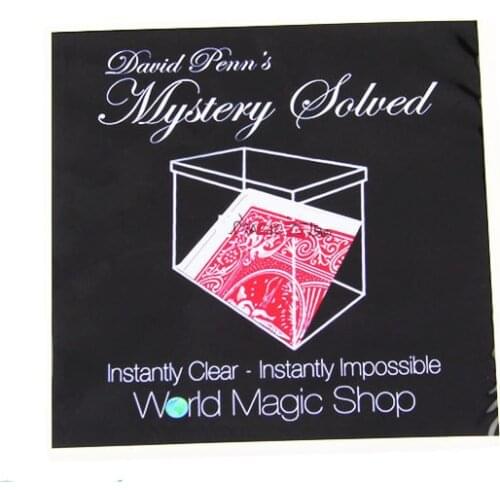 David PennS Mystery Solved - Magic Tricks,Card Magic,Close Up,Illusion,Fun,Mentalism,Gimmick,Magician Transparent Box