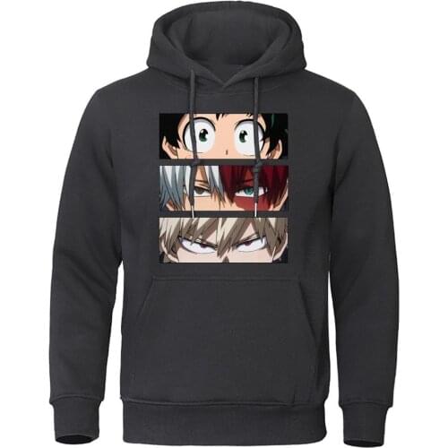 Mens Hoodies My Hero Academia Anime Streetwear Quality Sweatshirt Male Pullovers Warm Daily Casual Men Hoodie Clothing