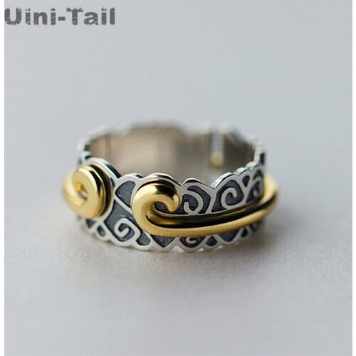 Uini-Tail hot new 925 sterling silver Sun Wukong tight spell retro ring temperament wild sterling silver jewelry more wear GN968