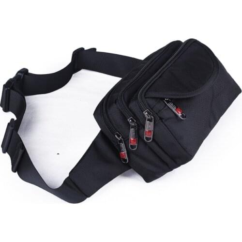 Men Nylon Waist Fanny Pack Bag Multi-Pockets Fashion Anti-theft Money Wallet Pocket Sling Chest Hip Belt Bum Bags