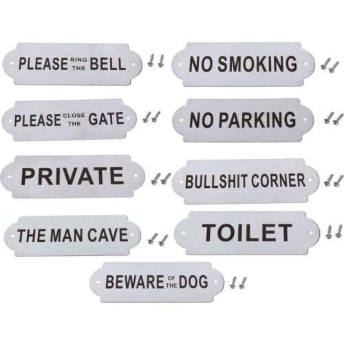 Home Decor Signs, Decorative Warning Signs, Warning Plaques, Stainless Steel Signs with Sayings for Home Garden