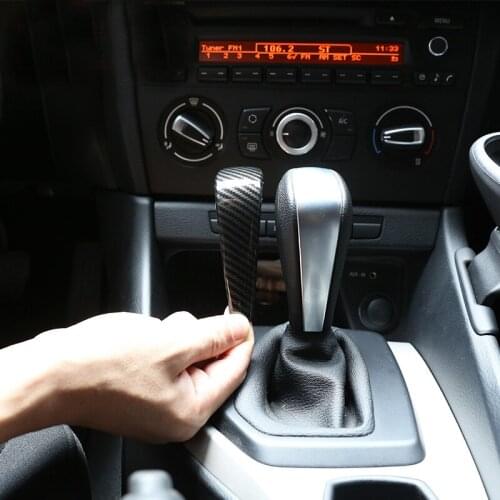 1pcs ABS Gear Shift Knob Head Cover Trim for BMW X1(11-13/1 Series(08-11)/3 Series(06-12) E90 E92 E93 E87 Automotive Interior