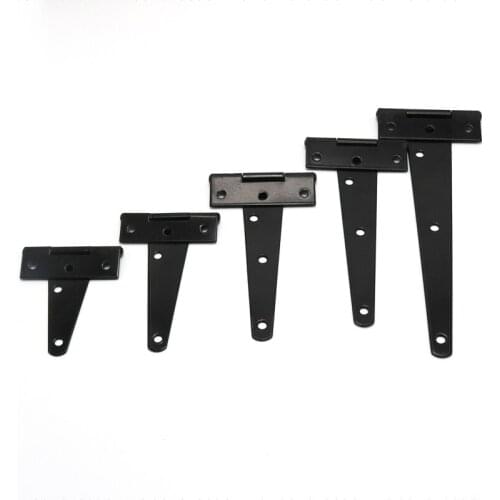 1 Pc Black Paint T Shape Triangle Hinge Cabinet Shed Wooden Door Gate Hinges Hardware