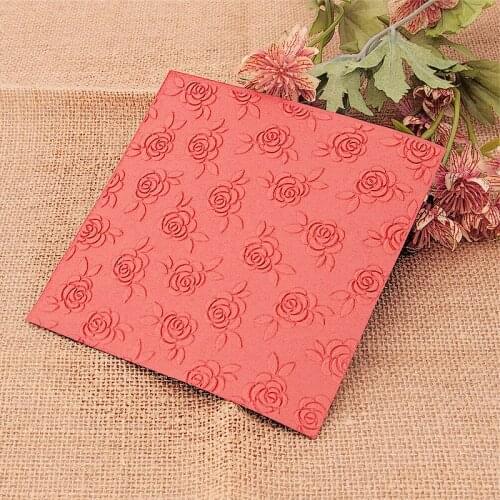 15x15 Flower Bud Embossing Folders Plastic Halloween Scrapbooking DIY Template Fondant Cake Photo Album Christmas Card Making
