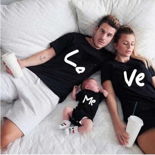 2020 Tops mommy and me family outfits kids children tshirt the letter LOVE printing look summer clothing baby boy girl clothes