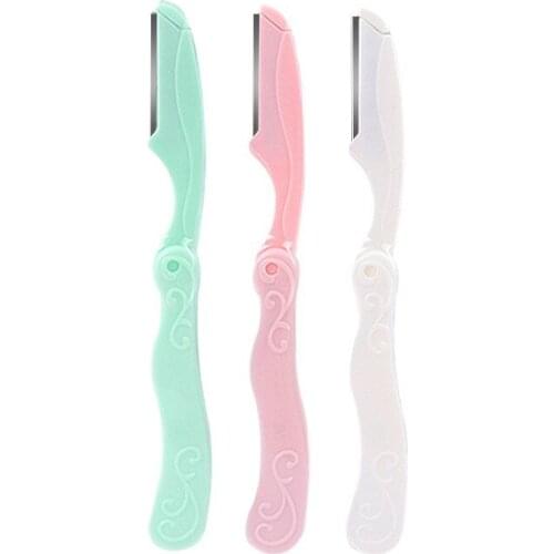 3pcs Eyebrow Trimmers Women Face Eyebrow Hair Shaver Remover Scraper Safe Blade Shaping Knife Eyebrow Blades Makeup Cosmetics