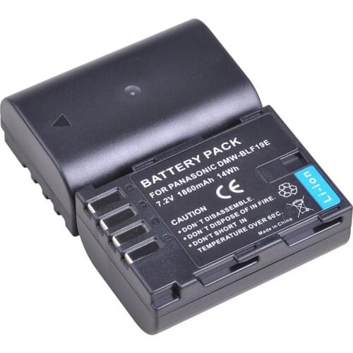 Tectra 1pcs 1860mAh DM-WBLF19E DMW-BLF19 Battery for Panasonic Lumix DMC-GH3 DMC GH3 GH4 GH5 Camera DMW BLF19 DMWBLF19 Battery