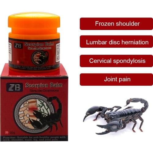 20g Analgesic Scorpion Balm Lumbar Disc Herniation Bone Hyperplasia Pain Relief Cream Neck Back Muscle Pain Artritis Ointment