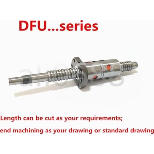 Free shipping 2505 C7 ballscrew 1000mm any length 5mm lead with DFU2505ballnut +BK12BF20 end machined for CNC diy kit DFU set