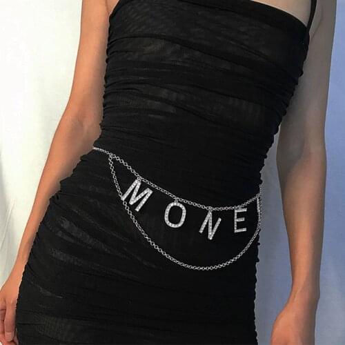 Fashion Letter Tassel Gold Silver Belt Chain for Women Luxury All-match Metal Waist Chain For Party Jewelry Jean Dress Hip Z40